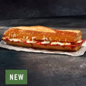 Pepperoni Mozzarella Melt – Toasted Baguette