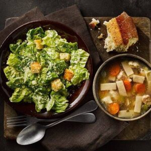 Caesar Salad & Homestyle Chicken Noodle Soup