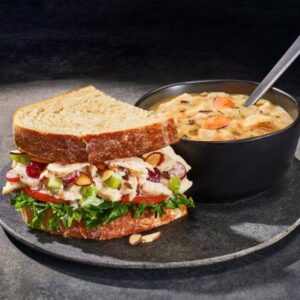 Napa Almond Chicken Salad Sandwich & Cream of Chicken & Wild Rice Soup